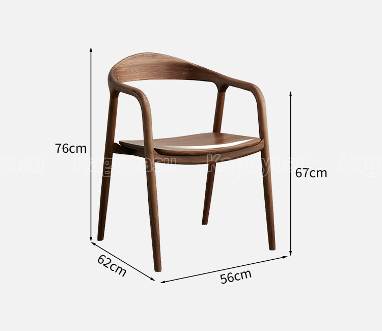 一体式構造　天然木　耐久性　弧状　柔らかみ　温もり　硬め　シンプル　簡素　落ち着き　チェア　ダイニング　イス　椅子　CZY-K-018 kaguaysu