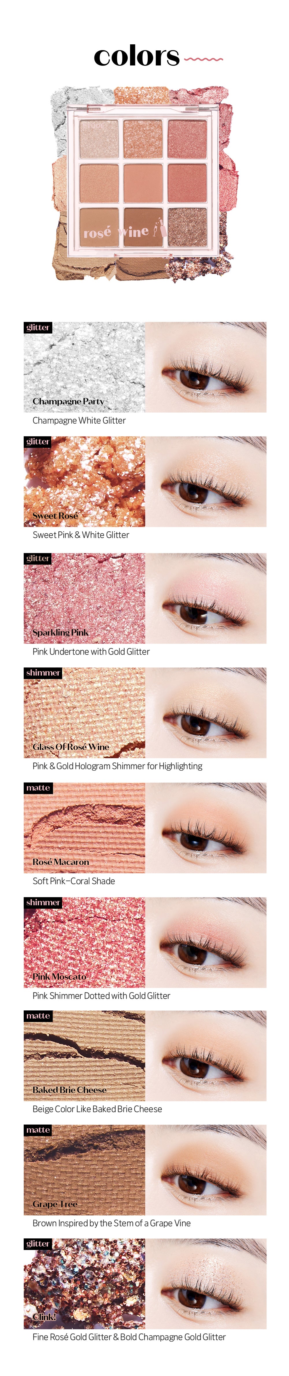 Play Color Eyes 9-Color #rosewine