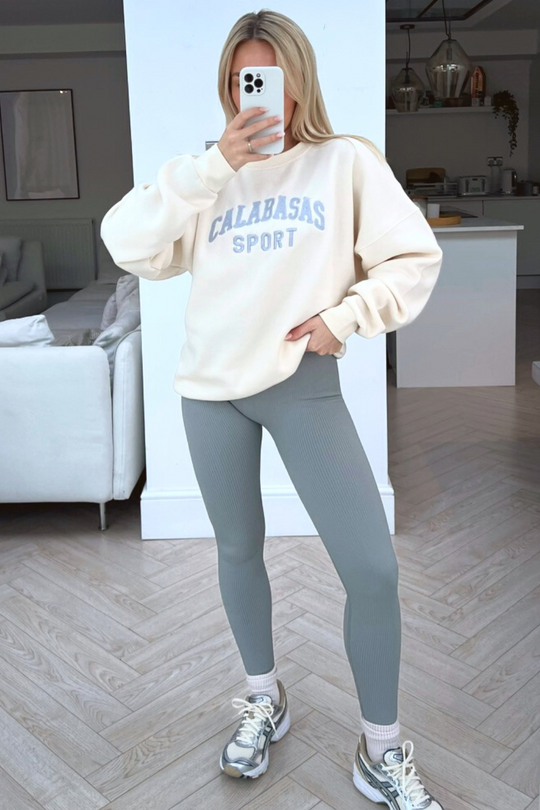 Alani Sweater Legging Set - Cream