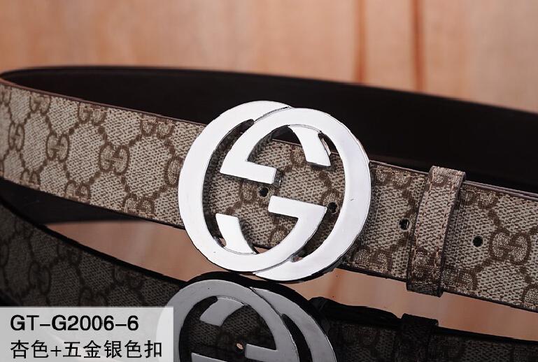 GU-CCI GG Women and Men 3.8 CM Width Fashion Smooth Buckle Belt Leather Belts 9