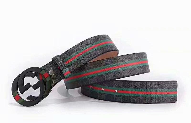 GU-CCI GG Women and Men 3.8 CM Width Fashion Smooth Buckle Belt Leather Belts 9