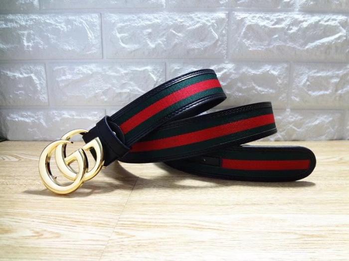 GU-CCI GG Women and Men 3.8 CM Width Fashion Smooth Buckle Belt Leather Belts 9