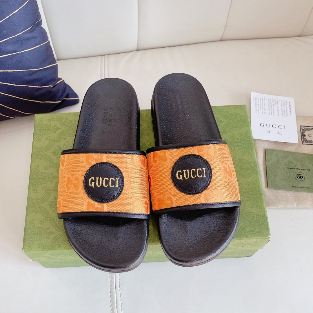 GU-CCI GG 2022 Men Fashion Leather Casual Flat Sandal Slippers S