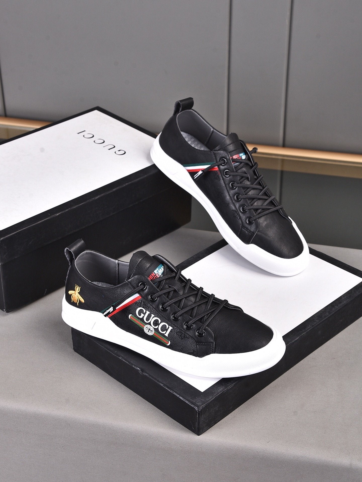 GU - CCI GG 2022 New Men Leather Low Top Casual Running Sport Sn