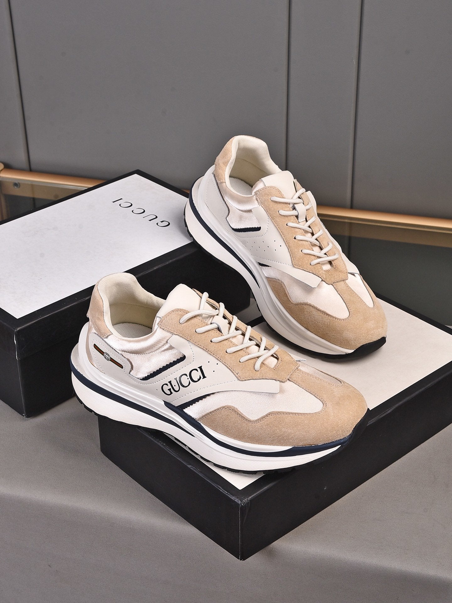 GU - CCI GG 2022 New Men Leather Low Top Casual Running Sport Sneakers Shoes