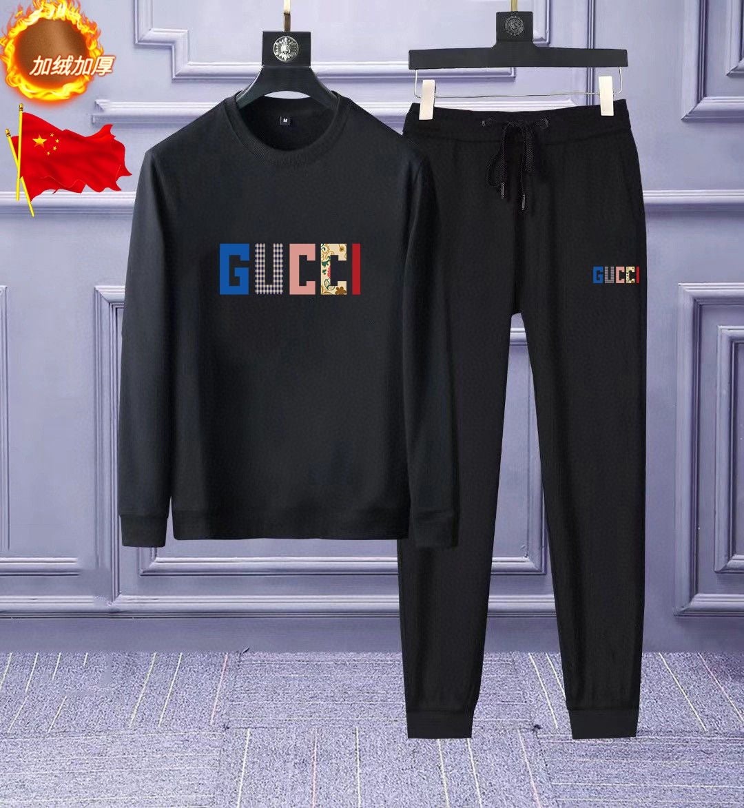 GU-CCI 2022 New Men Fashion Plush Suits Sweater Zipper Hoodies J