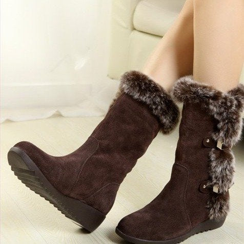 Plush Winter Women Boots - WOMONA.COM