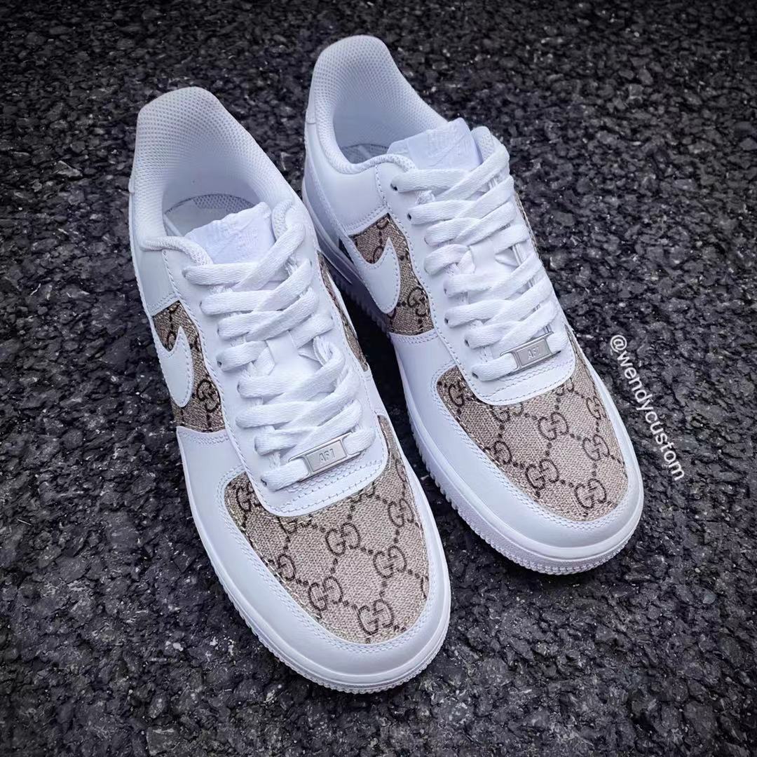 Classic Gucci Beautiful Diy Air Force One Custom Shoes Sneakers For Wo –  Wendycustom