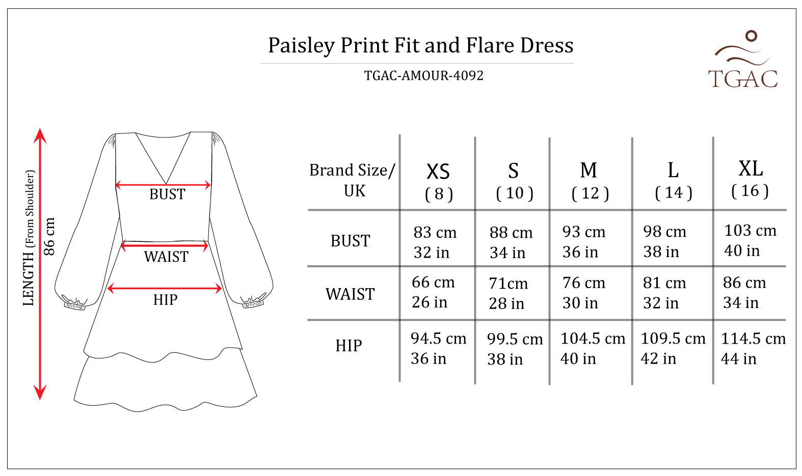 Paisley Print Fit and Flare Dress – Getaway Clothing - TGAC