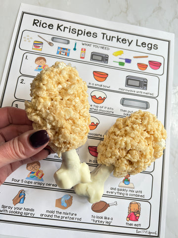 Rice Krispies Turkey Leg Visual Recipe Card