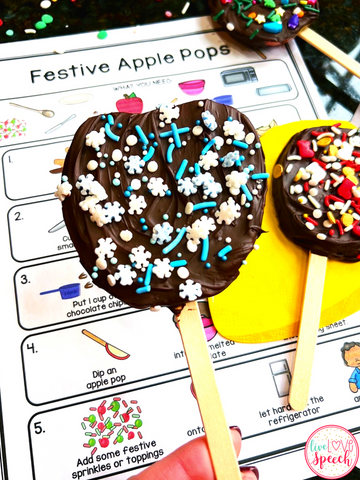 These Festive Apple Pops are the perfect activity to have your students do during your class holiday party.