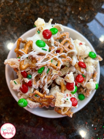 This Holly Jolly Snack Mix is just like Chex Mix with some holiday cheer.