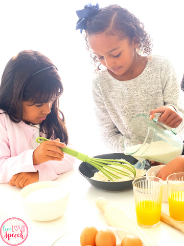 Cooking with kids can help develop vocabulary skills in your classroom.