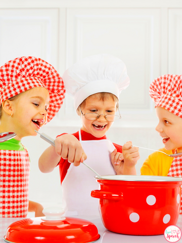 One of the great benefits of cooking with kids is it helps develop their creativity as they work to create snacks and goodies. 