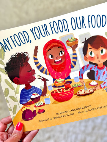 My Food, Your Food, Our Food, kid-friendly book for kids cooking.