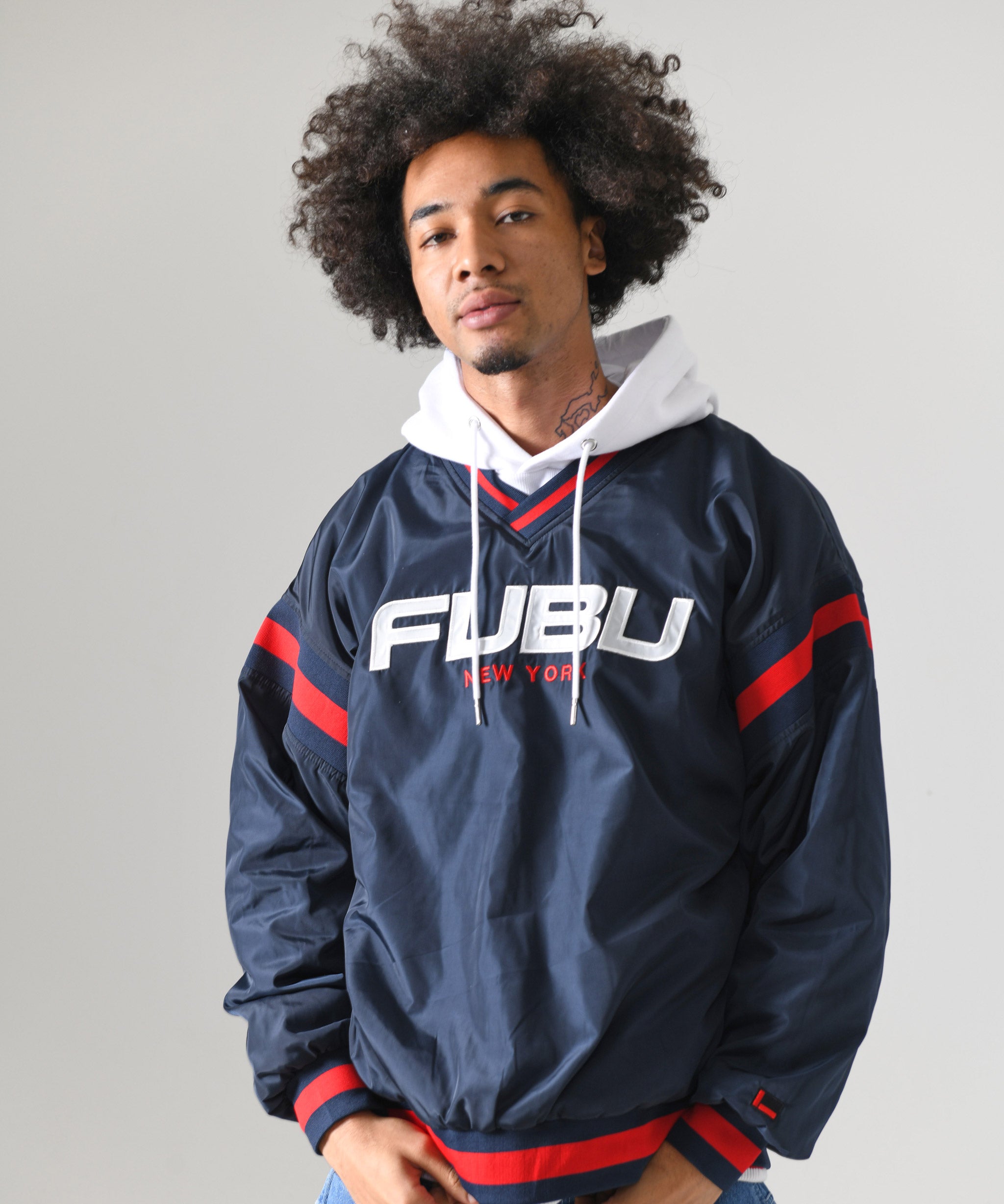 FUBU フブ 半袖 ジップアップ メッシュ made in USA 【予約販売】本