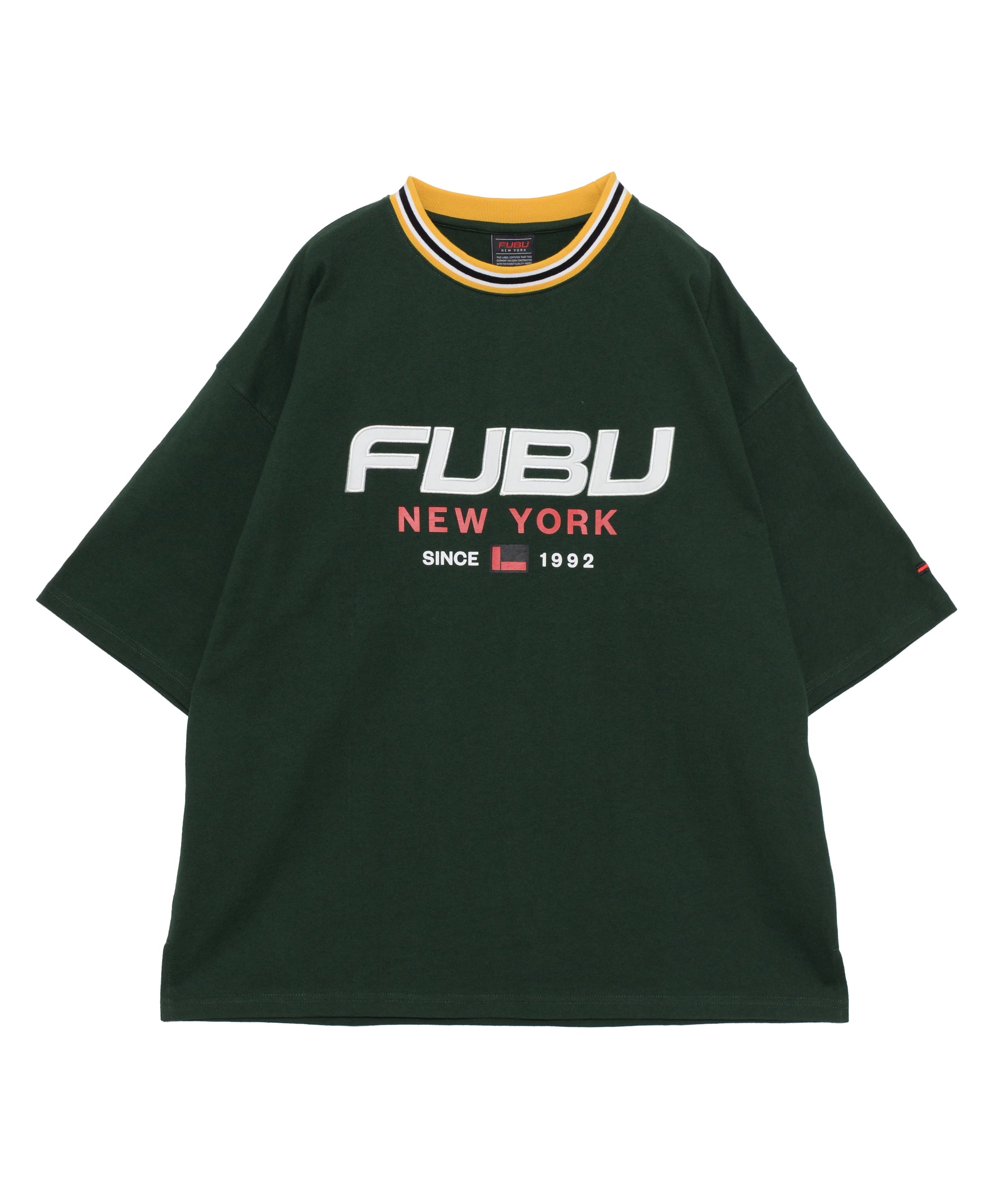 FUBU フブ ベースボールシャツ ワッペン 刺繍 ウォッシュ加工 コットン