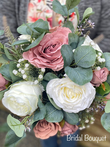 An example of a bridal bouquet in artificial florals