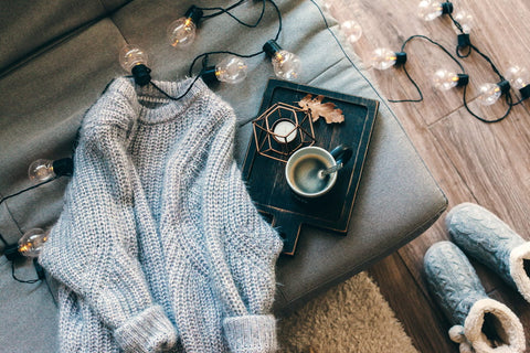 Knitted jumper and slippers