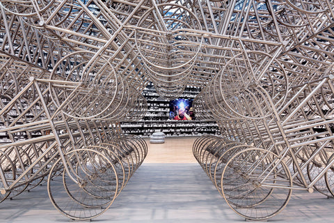 Ai Weiwei, “Forever Bicyles” (2014), Photo by Joshua White