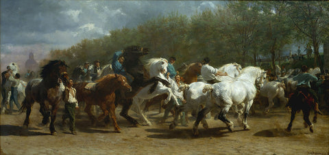 Rosa Bonheurt, "The Horse Fair" (1852-55), oil on canvas, 96 ¼” x 199 ½”, Metropolitan Museum of Art, New York