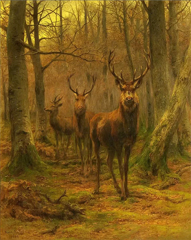 Rosa Bonheurt, "Monarchs of the Forest" (1886), oil on canvas, Robert Funk Fine Art Gallery, Miami