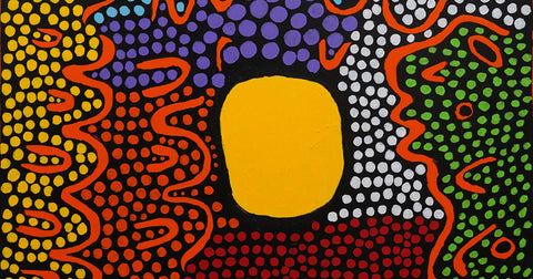 Yayoi Kusama, “I Want Your Tears to Flow with the Words I Wrote,” 2021, oil on canvas, Tokyo