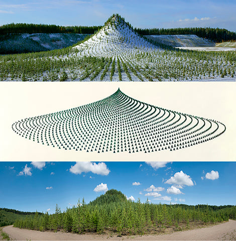 Agnes Denes, “Tree Mountain - A Living Time Capsule,” 11,000 Trees, 11,000 People, 400 Years, 1992-96, (420 x 270 x 28 meters), Ylojarvi, Finland