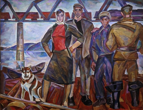 Nikolay Andronov, “The Raftsmen,” 1960-61, oil on canvas