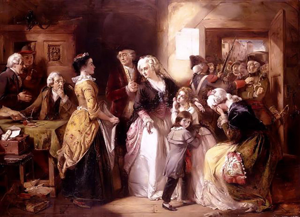 THOMAS FALCON MARSHALL, “THE ARREST OF LOUIS XVI AND HIS FAMILY AT THE HOUSE OF THE REGISTRAR OF PASSPORTS, AT VARENNES, IN JUNE 1791 (1854),