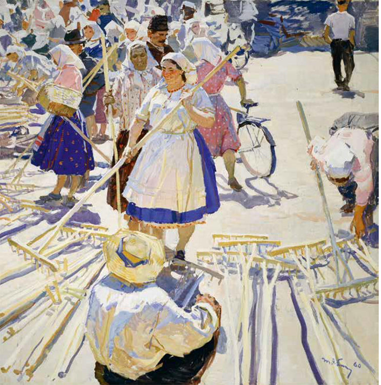 Tatiana Yablonskaya, “Getting Ready to Harvest Hay” (1960), oil on canvas