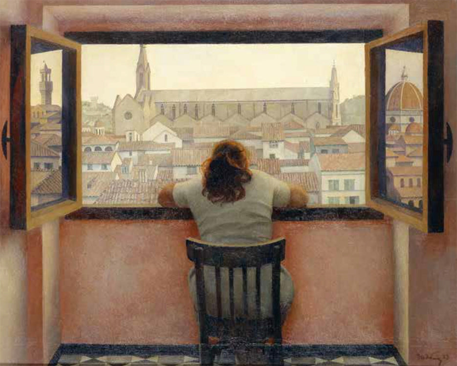 Tatiana Yablonskaya, “Evening. Old Florence.” (1973), oil on canvas