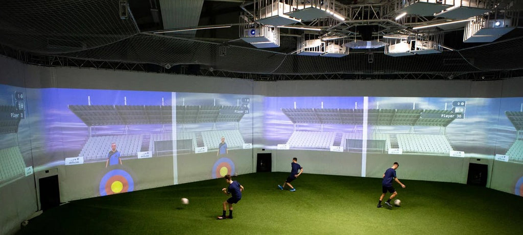 image of the soccer player assessment lab with cameras and sensors equipped for evaluations
