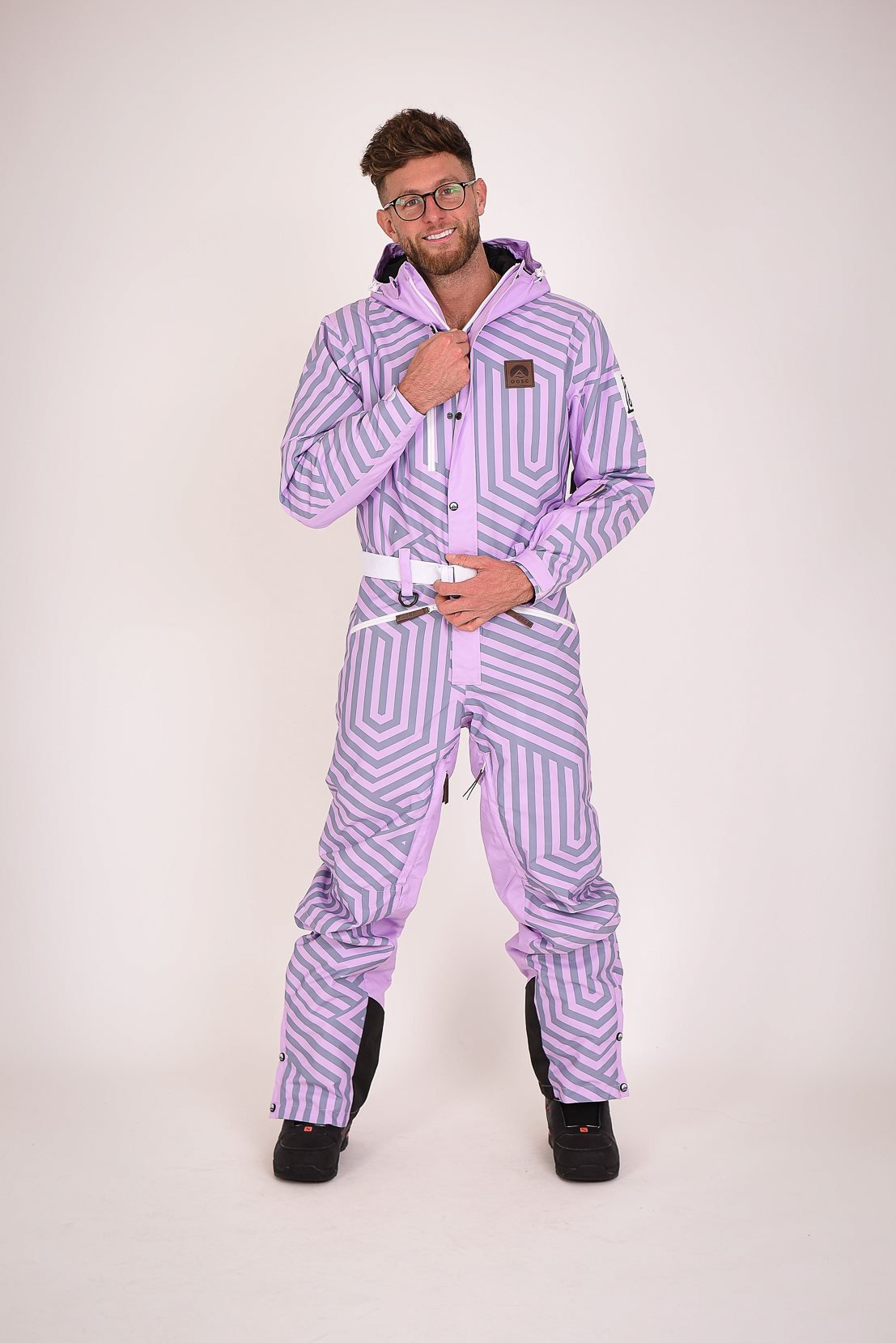 Fall Line Purple & Grey Men's Ski Suit - OOSC Clothing product image