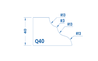 Q40(40mm Cove Ogee - Router Bits)