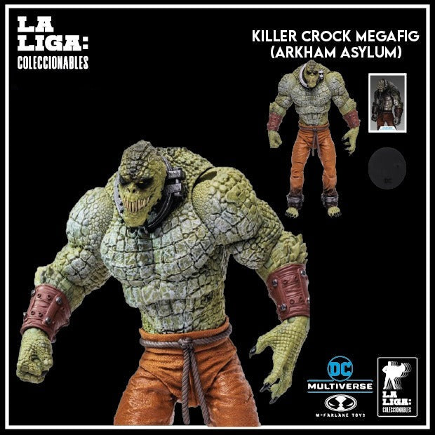 DC MULTIVERSE MEGAFIG ARKHAM ASYLUM KILLER CROC – La Liga: Coleccionables