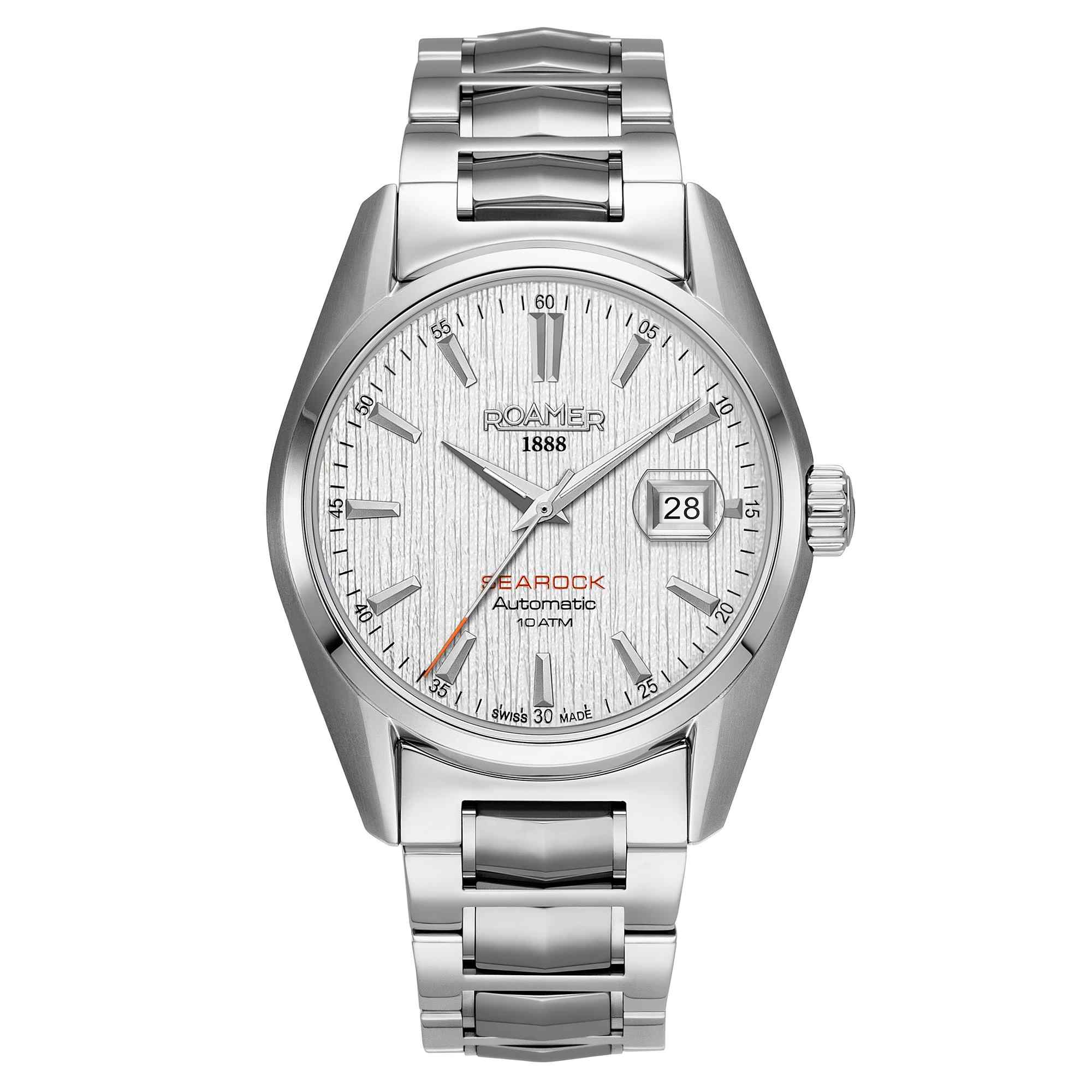 Photos - Wrist Watch Roamer 210665 41 25 20 Searock Automatic White Dial Wristwatch 