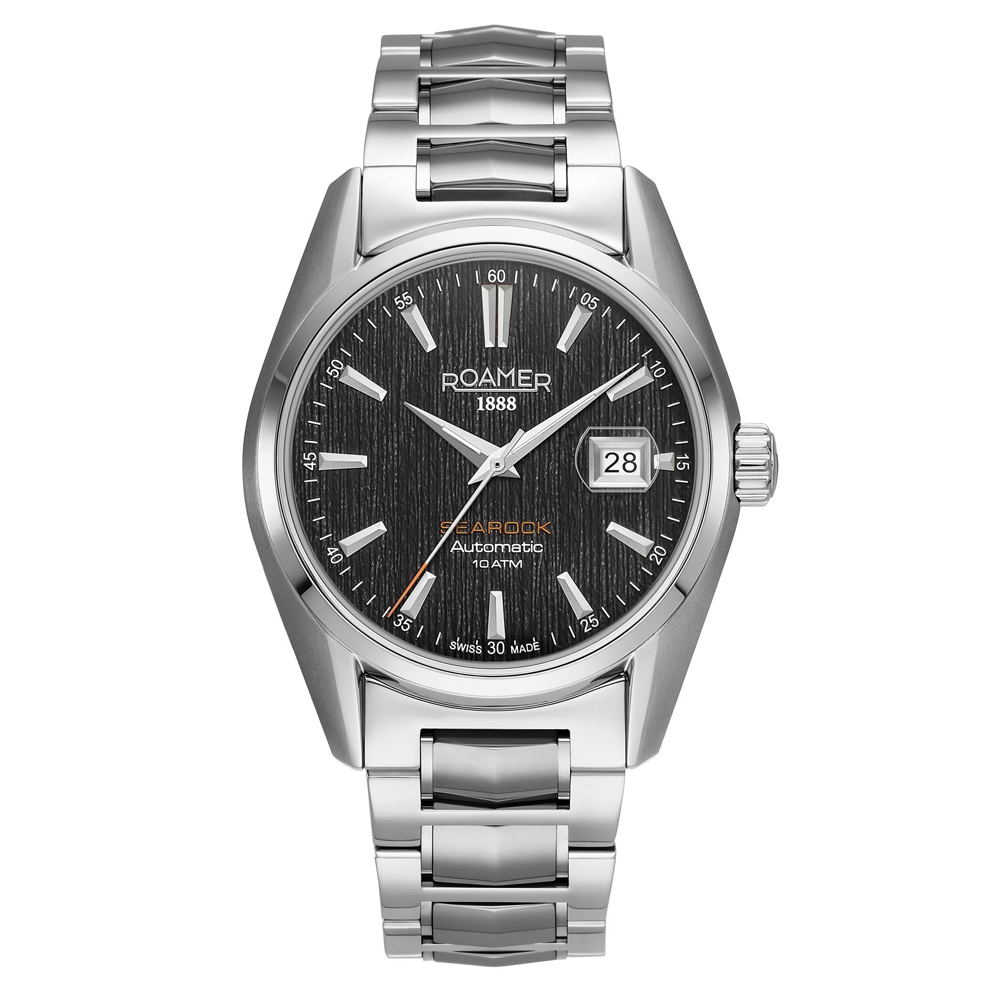 Photos - Wrist Watch Roamer 210665 41 55 20 Men's Searock Automatic Black Dial Wristwatch 