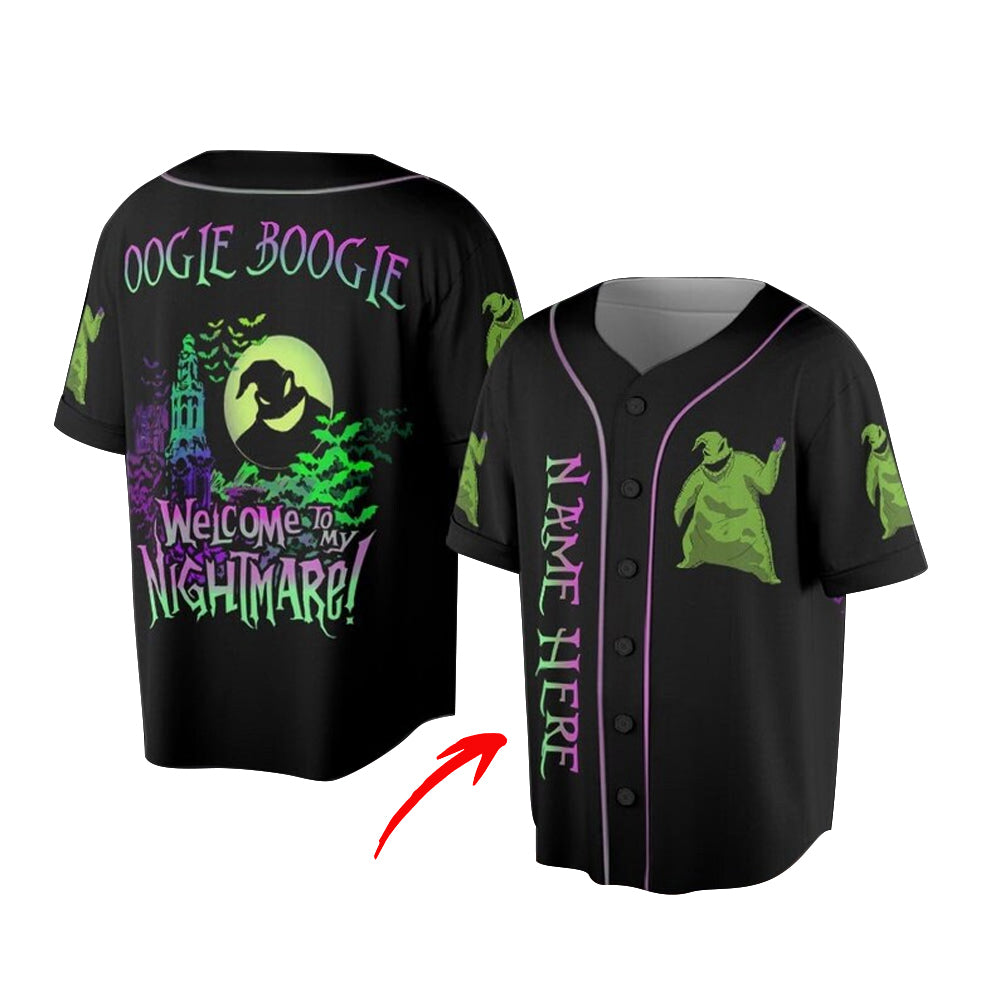 Yoycol Personalized Jack Skellington and Sally Baseball Jersey | Oogie Boogie