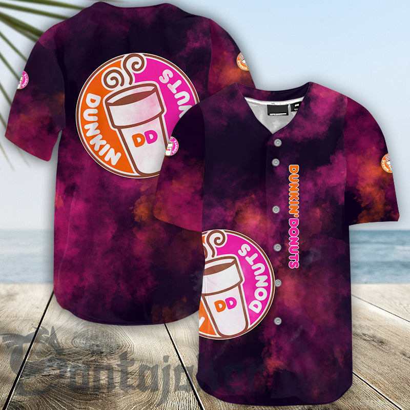 BagLore Dunkin Donuts Baseball Jersey Shirt, Dunkin Donuts Jersey, Fast Food Baseball Shirt, Adult Kid Baseball Uniform, Dunkin Donuts Lover Gift