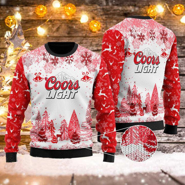 Xmas Coors Light Sweater | Coors Light Ugly Christmas Sweater - Santa Joker