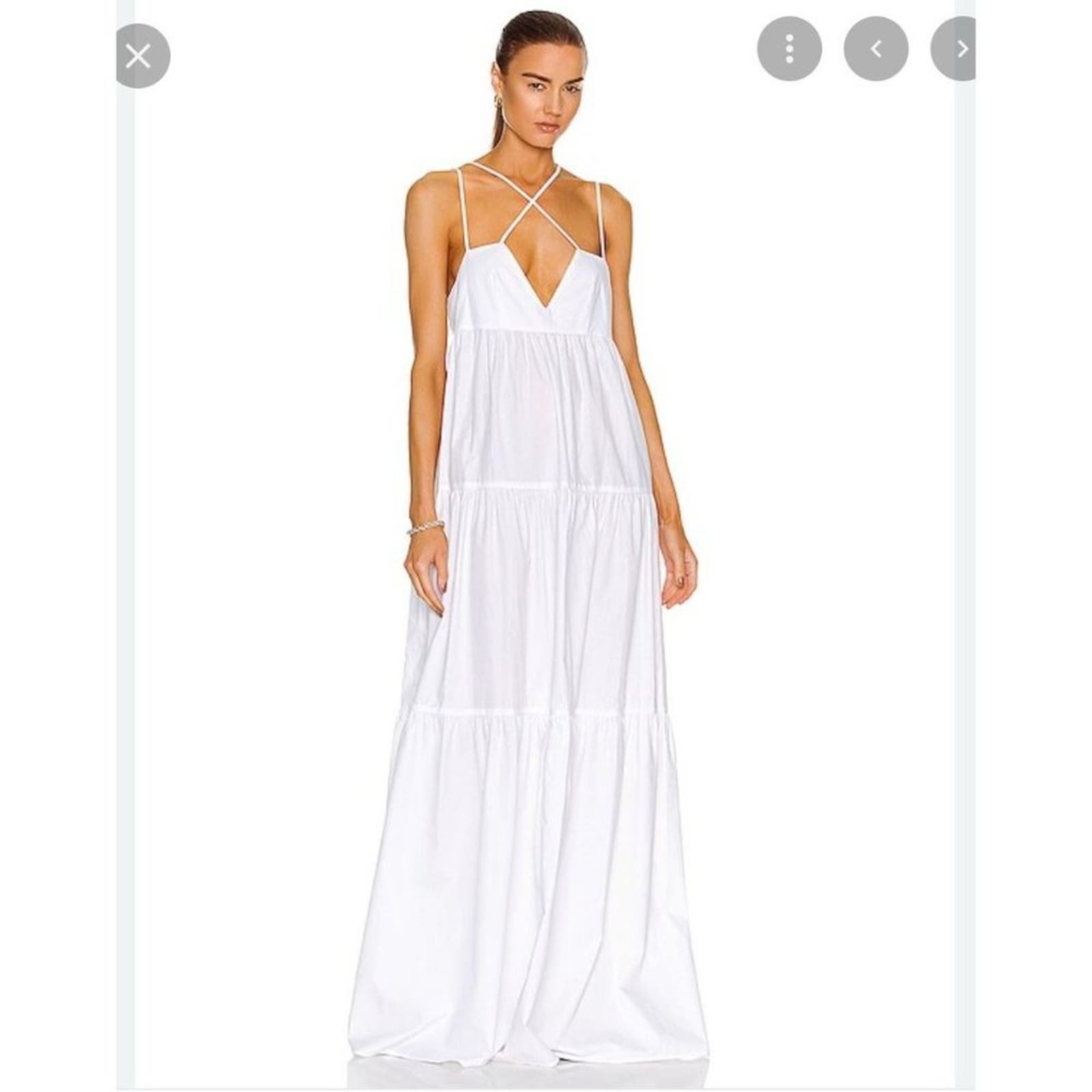 Matthew Bruch sz 2 Full length Cross Strap Maxi Dress NWT