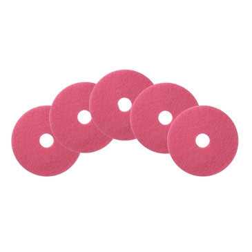 12" CleanFreak® Pink Flamingo™ Round Auto Scrubber Floor Cleaning & Prep Pads | Box of 5 - FloorScrubbers.com product image