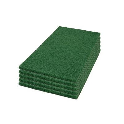 14" x 24" CleanFreak® Green Rectangular Orbital Heavy Duty Floor Scrubbing Pads | Box of 5 - FloorScrubbers.com product image