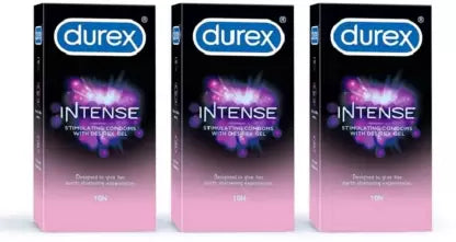 Amplify Pleasure with Durex Intense Dotted and Ribbed Condoms with Desirex Gel