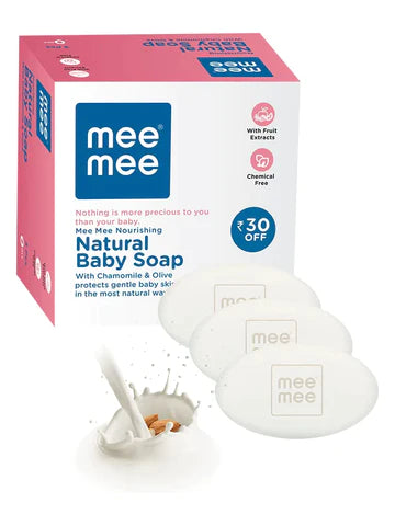 Mee Mee Nourishing 100% Natural Baby Soap with Almond Oil & Milk Extract