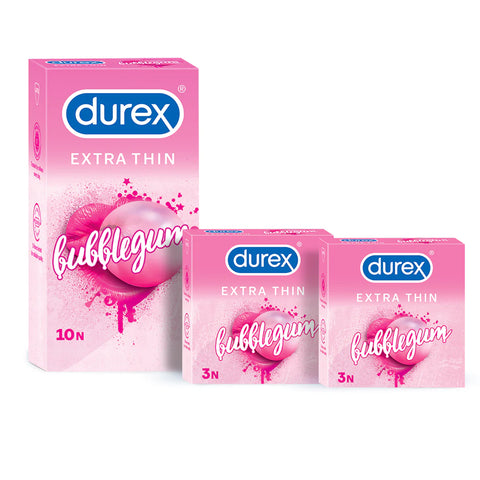 Durex Extra Thin Bubblegum Flavoured Condoms: Enhance Pleasure and Protection