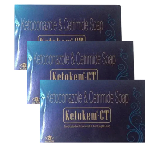 Ketokem-CT (Antibacterial & Antifungal) Soap (75gm each) - Pack of 3