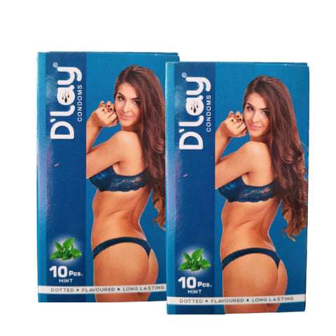 D'lay Dotted Flavored Condoms: Minty Freshness