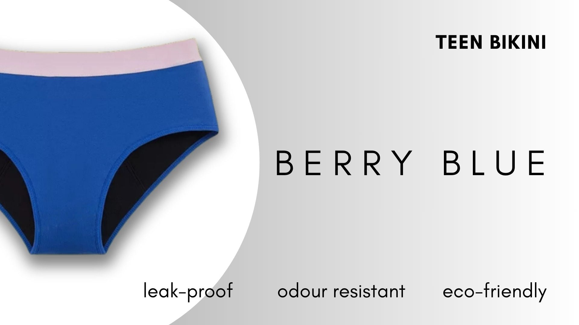 Teen Bikini - Berry Blue Period Underwear